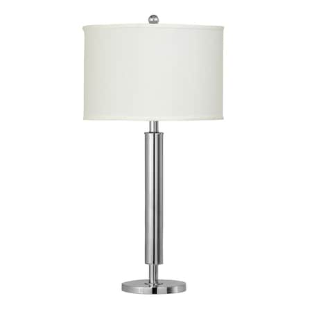 30In. Tall Metal Table Lamp In Chrome